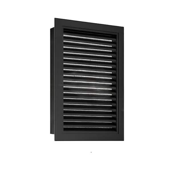 12 x 18 Rectangular Black Aluminum Gable Vent with Screen 2-Pack Optimal Airflow Paintable Stainable Ventilation