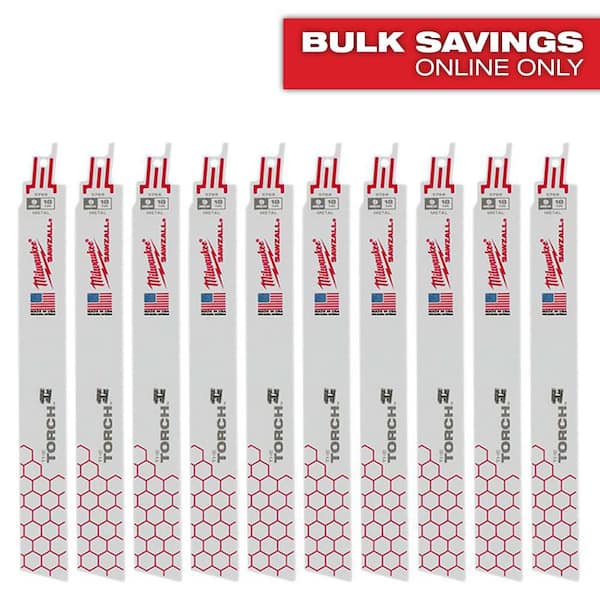9 in. 18 TPI TORCH Medium Metal SAWZALL Reciprocating Saw Blades (10-Pack)