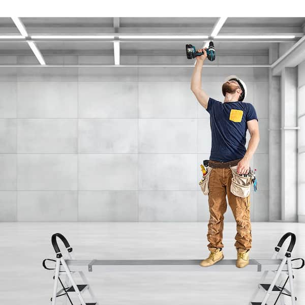 Telescoping Aluminum Work Plank 8 ft. to 13 ft. Plank 500 lbs. Extension Staging Plank 12.5 in. W Scaffold Plank