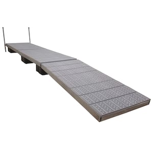 24' Low Profile Floating Dock with Poly Decking
