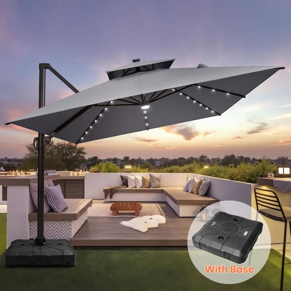 bluu banyan 10 ft patio offset umbrella Umbrellas Outdoor Cantilever 10ft STOCKYPHI_OOS BMX listings in South Color:True Black and sliding structure have
