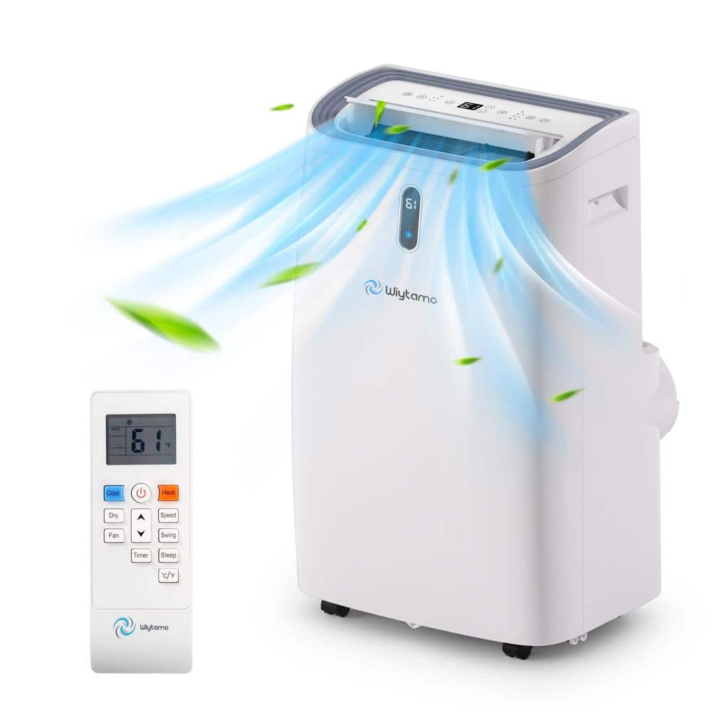 14,000 BTU Portable Air Conditioner Cools 700 sq. ft. with Heat, Dehumidifi