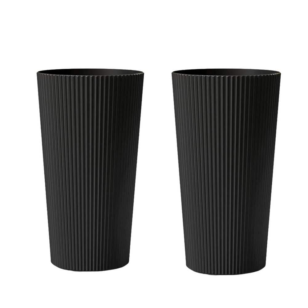 GWRGWR 23.6 in. Floor Standing Plastic Tall Planter Flower Pot in