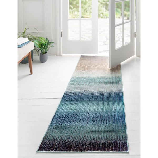 Estrella Azura Blue 2' 7 x 10' 0 Runner Rug