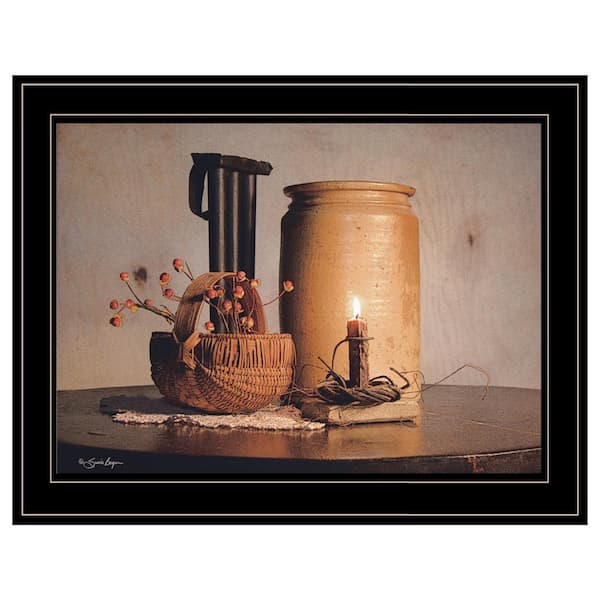 HomeRoots Charlie Bittersweet Basket 1-Piece Framed Wall Art 15 in. x 19 in.