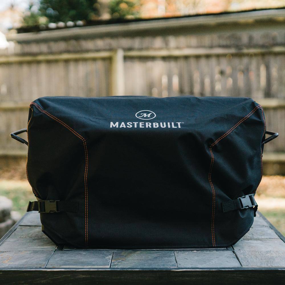 Black Water-Resistant Portable Charcoal Grill Cover
