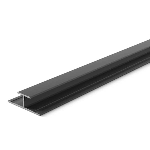 TrimMaster Matte Black 5.5mm x 84 in. Aluminum T-Mold Floor Transition Strip