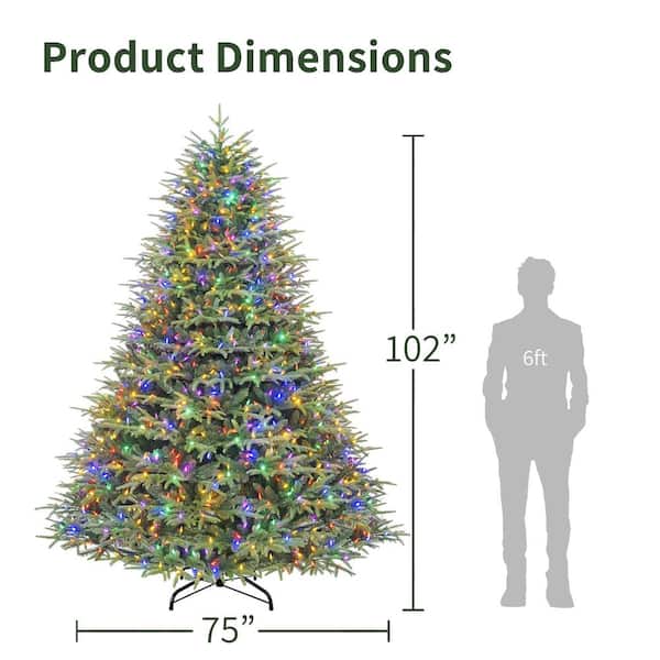 Puleo International 9 ft. Pre-Lit Artificial Christmas Tree