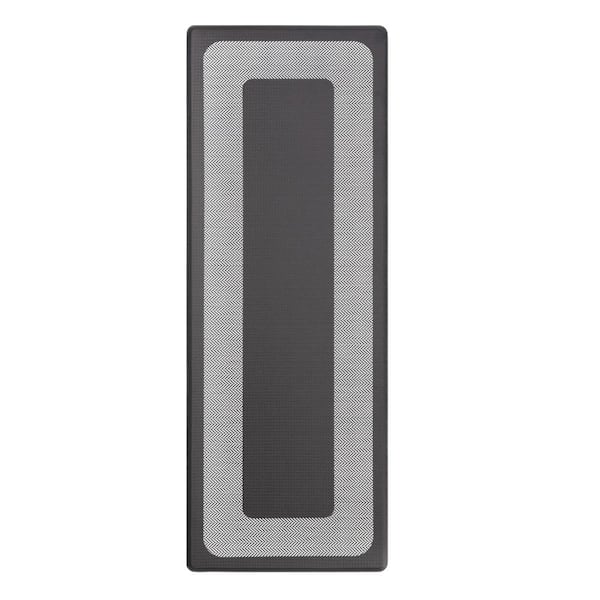 Hettie Herringbone 18 in. x 48 in. Black Polyvinyl Chroride (PVC) Indoor Anti-Fatigue Mat