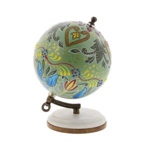7 in. x 5 in. Modern Decorative Globe in Multi Colors