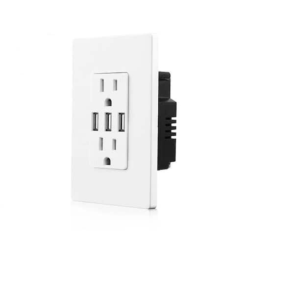 6 Outlets Wall Charger With 3 Usb Ports And Hidden Plug 2 - Temu