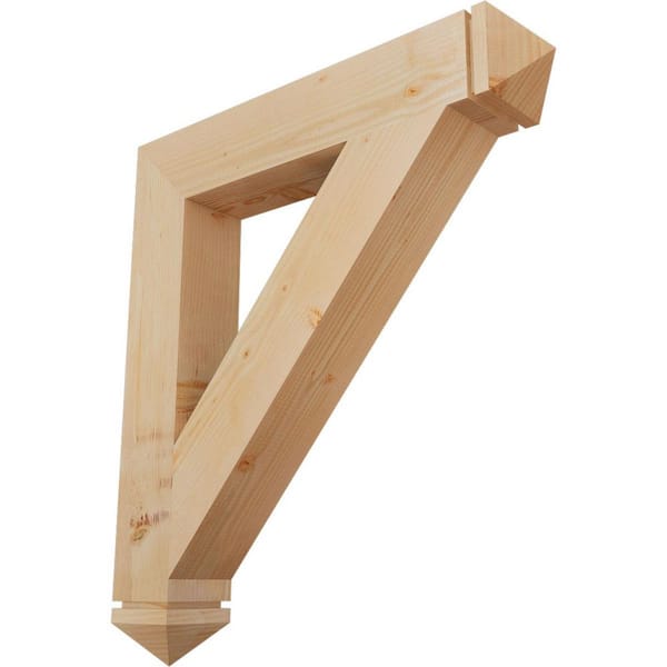 Ekena Millwork 5-1/2 in. x 40 in. x 36 in. Douglas Fir Traditional Arts and Crafts Smooth Bracket