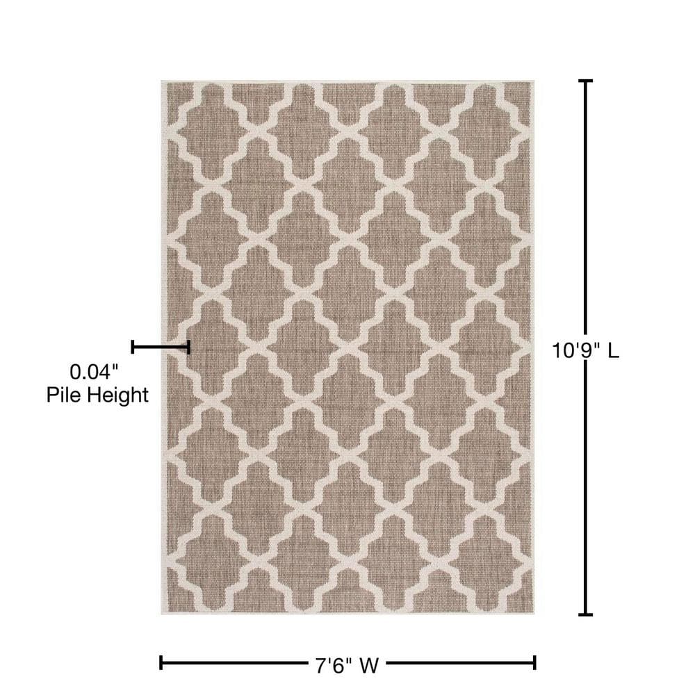 Handmade Taupe Trellis Synthetic 8' x 11' Area Rug