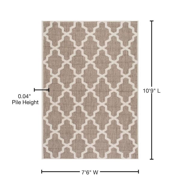 8' X 11' Cream Moroccan Indoor Outdoor Area Rug 8' X 11' Cream Moroccan Indoor Outdoor Area Rug