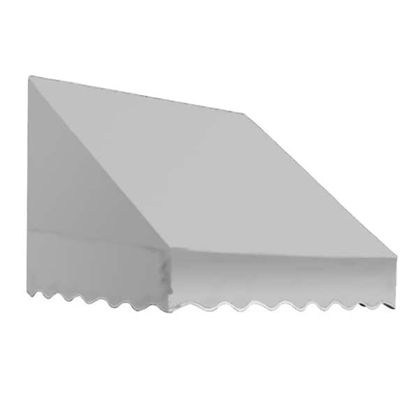 AWNTECH 4.38 ft. San Francisco Fixed Awning 52.5 in. W x 24 in. H x 36 in. D Acrylic Fabric in Gray