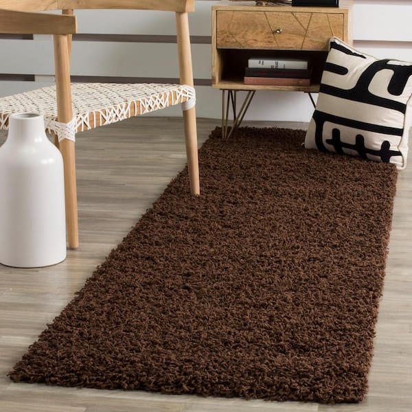 Modera Brown 2 ft. x 8 ft. Solid Runner Rug