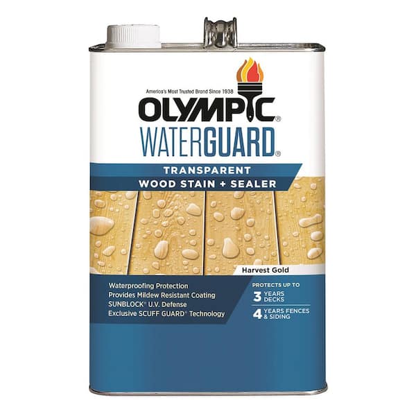 Olympic WaterGuard 1 gal. Harvest Gold Transparent Wood Stain and Sealer