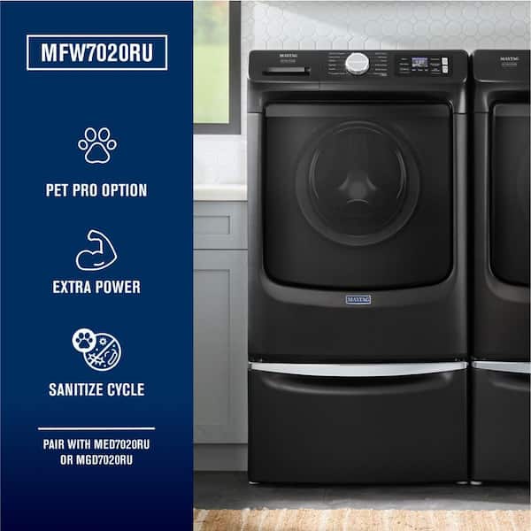 LAVA　Rintosull パーフェクトフォーム　セット　ブラック サイズM Maytag 5 cu. ft. Front Load Washer in Volcano Black with Smart Pet