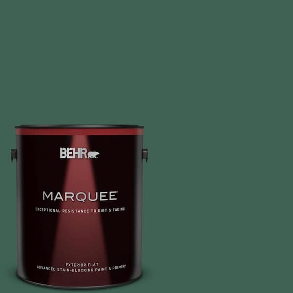 BEHR MARQUEE 1 gal. #M430-7 Green Agate Flat Exterior Paint & Primer
