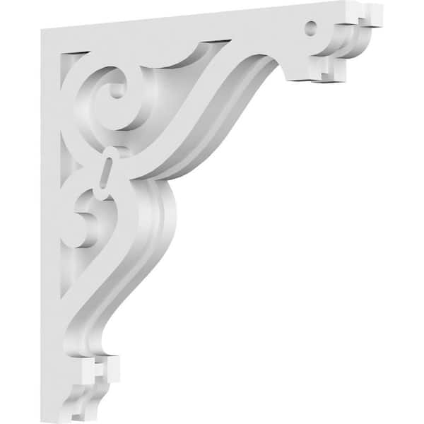Ekena Millwork 1-7/8 in. x 14 in. x 14 in. PVC Finley Corbel