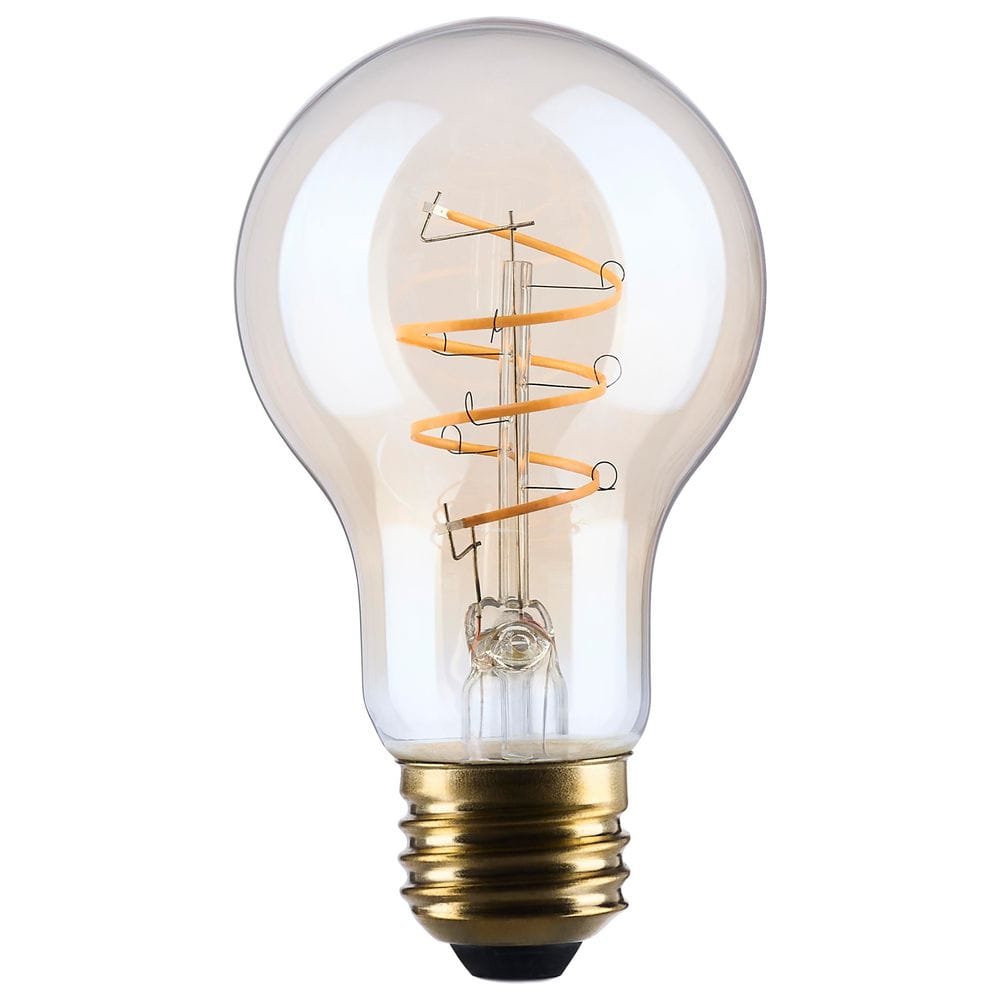 60-Watt Equivalent A19 2000K Medium Base Clear Glass Amber Coil Filament Dimmable Edison LED Light Bulb (24-Pack) price history on PriceWatchPro