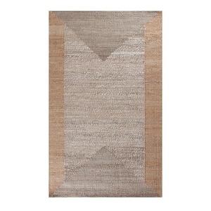 Eden Natural and Tan 5 ft. x 8 ft. Jute Area Rug