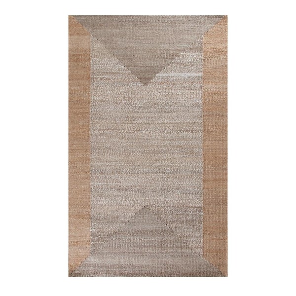 Anji Mountain Eden Natural and Tan 5 ft. x 8 ft. Jute Area Rug