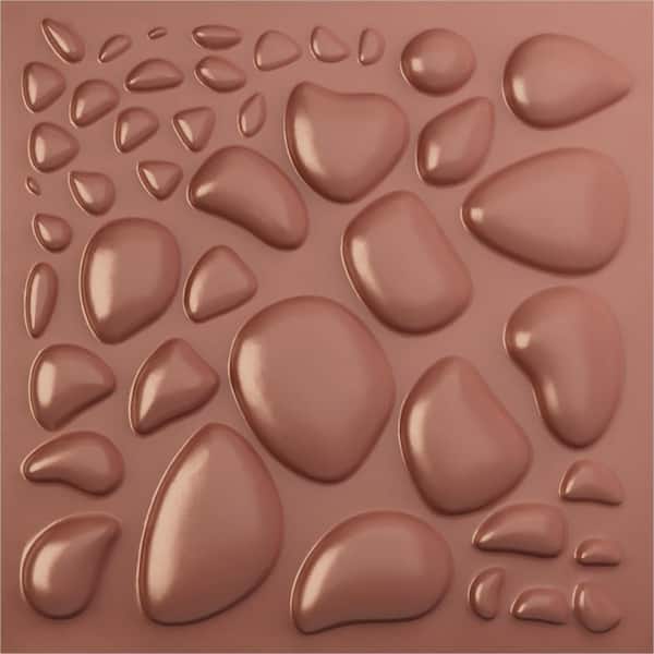Ekena Millwork 19-5/8-in W x 19-5/8-in H Shale EnduraWall Decorative 3D Wall Panel Champagne Pink