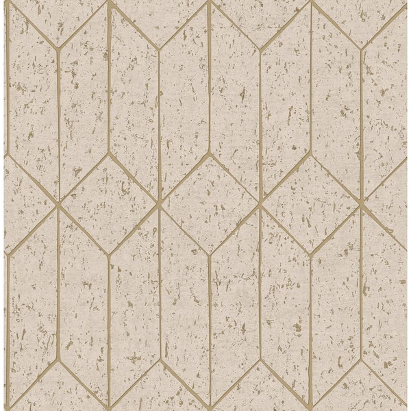 Advantage Hayden Beige Cream Concrete Trellis Textured Non-Pasted Non-Woven Wallpaper Sample