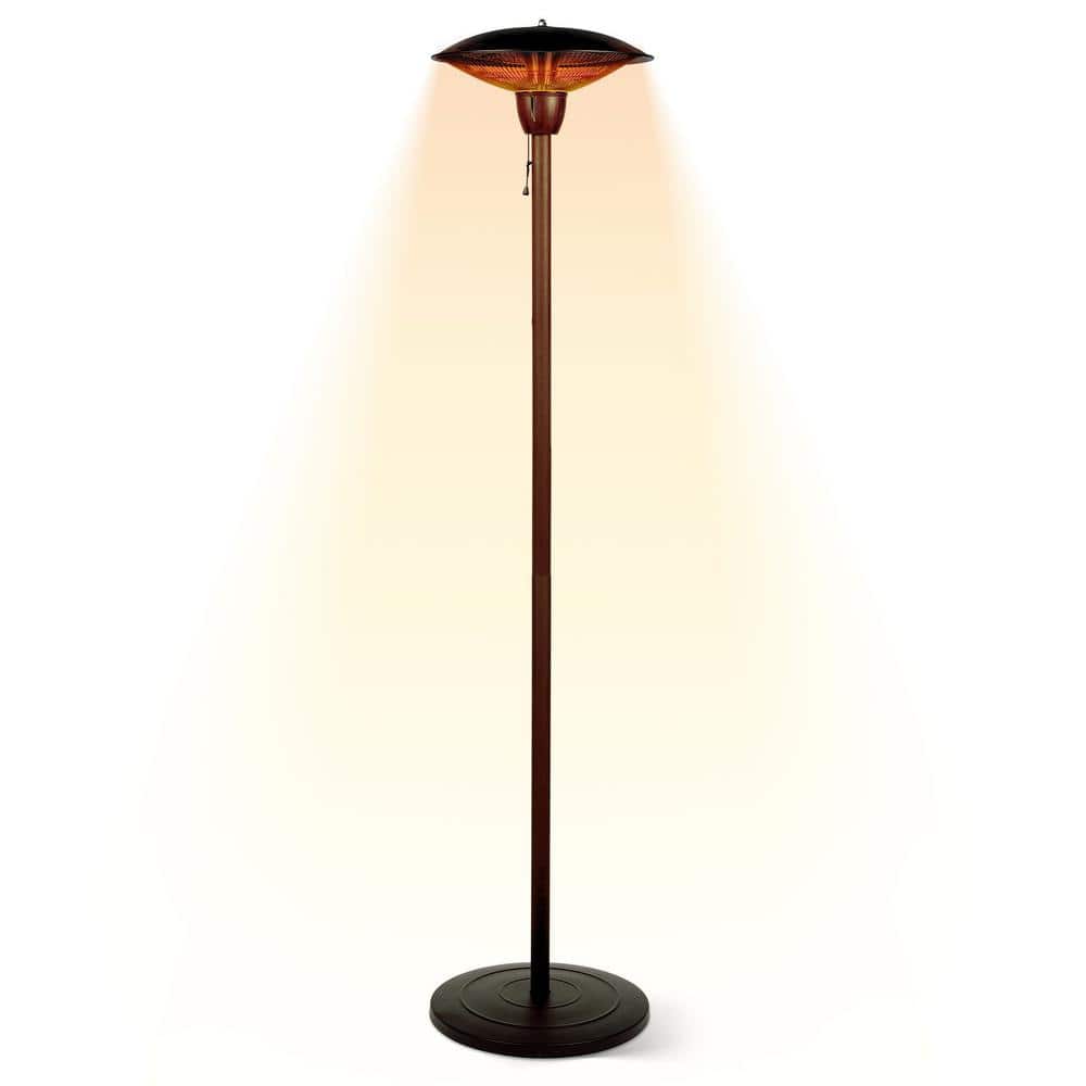 1500-Watt Infrared Pole Mounted Outdoor Electric Patio Heater, Black