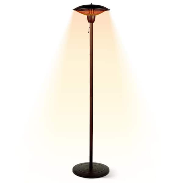 AQQRRA 1500-Watt Infrared Pole Mounted Outdoor Electric Patio Heater, Black