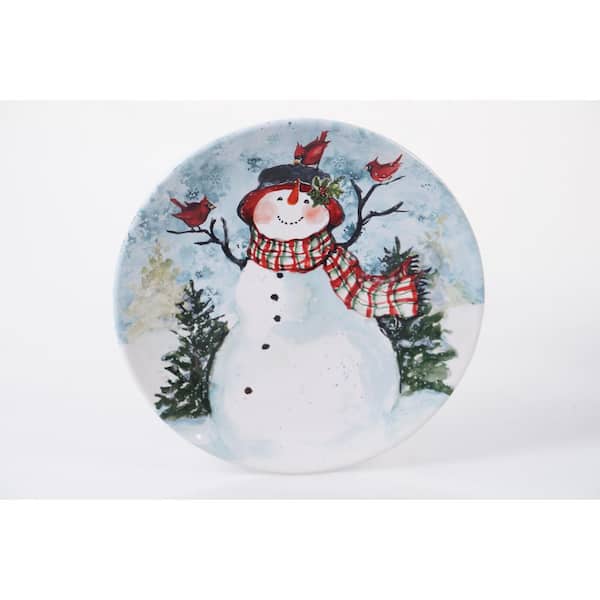 Certified International Magic of Christmas Snowman 11 Dinner Plates, Set  of 4, Multicolored : : Home & Kitchen