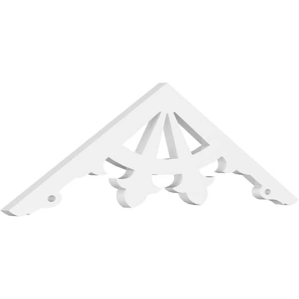 Ekena Millwork 1 in. x 36 in. x 10-1/2 in. (7/12) Pitch Riley Gable Pediment Architectural Grade PVC Moulding