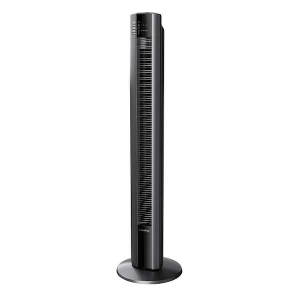 Lasko 13 in. 3-Speed Oscillating Tower Fan in Black