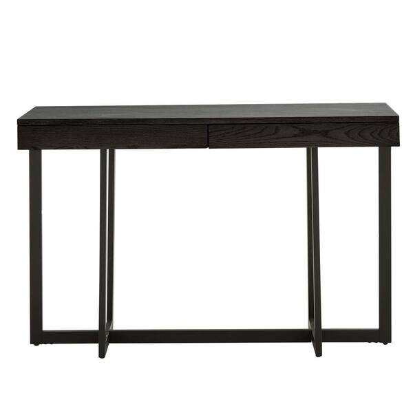 Homesullivan 48 In Black Standard, 12 Inch Console Table With Drawers