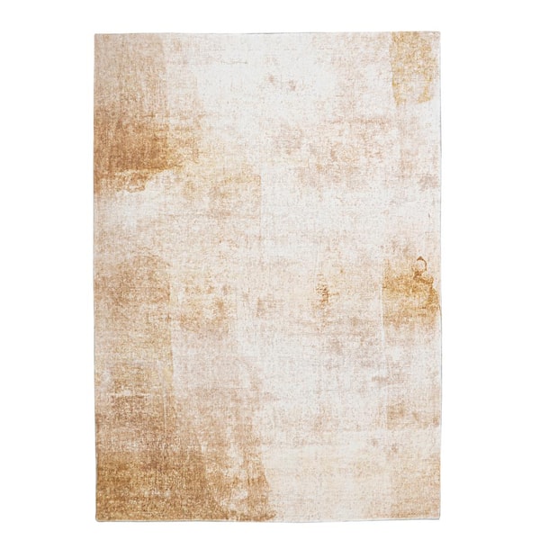 Linon Home Decor Vida Faux Rabbit Ivory & Beige 8x10 Area Rug