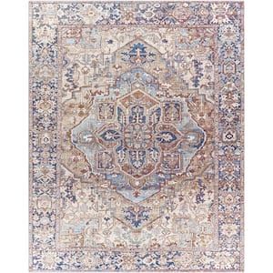 Rhene Brown/Navy 8 ft. x 10 ft. Indoor Area Rug