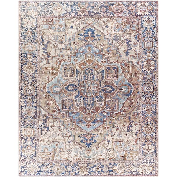 Livabliss Rhene Brown/Navy 8 ft. x 10 ft. Indoor Area Rug