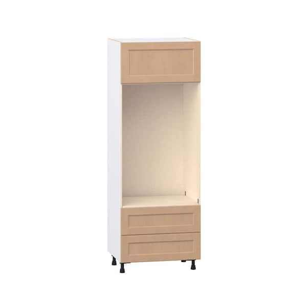 Lakewood 30 in. W x 24.5 in. D x 84.5 in. H Assembled Shaker Pantry Kitchen Cabinet in Sugar Cookie with 2-Drawers