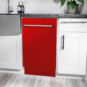 Tallac Series 18 in. Top Control 8-Cycle Tall Tub Dishwasher with 3rd Rack in Red Matte