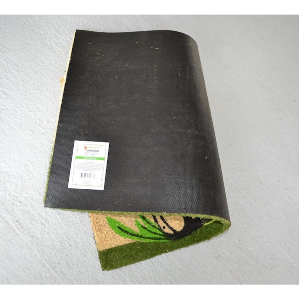 Vinyl Back Mushrooms 30 in. x 18 in. Coir Door Mat