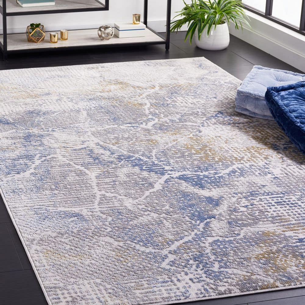 Palma 5 ft. x 8 ft. Beige/Light Blue Distressed Ikat Area Rug price history on PriceWatchPro