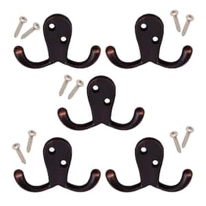 Double Robe Hook in Oil Rubbed Bronze (5-Pack)