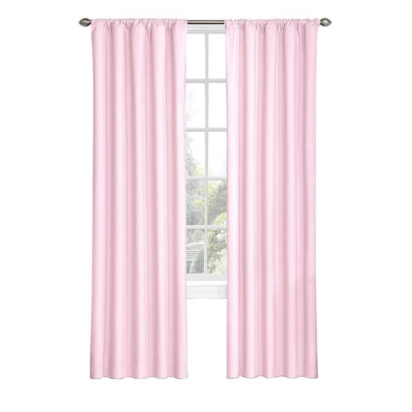 Eclipse Pink Thermal Rod Pocket, Pink Blackout Curtains