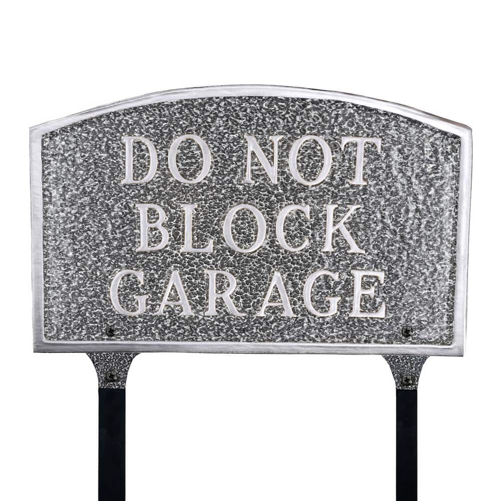 10 in. x 15 in. Standard Arch Do Not Block Garage Statement Plaque Sign with Lawn Stakes - Swedish Iron price history on PriceWatchPro