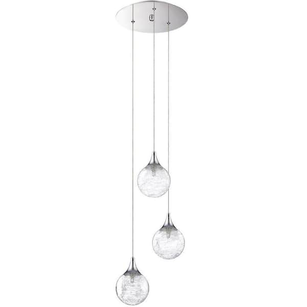 Designers Choice Collection FYBRA Series 3-Light Chrome Pendant