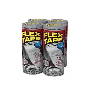 Flex Tape Gray 8 in. x 5 ft. Strong Rubberized Waterproof Tape (4-Piece)