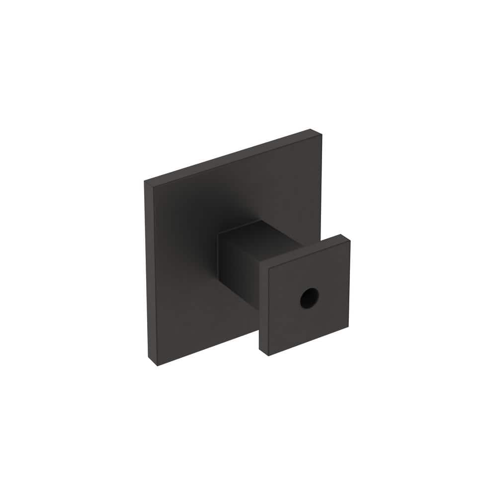 Matte Black Square Traditional Cabinet Knob with Mounting Hardware