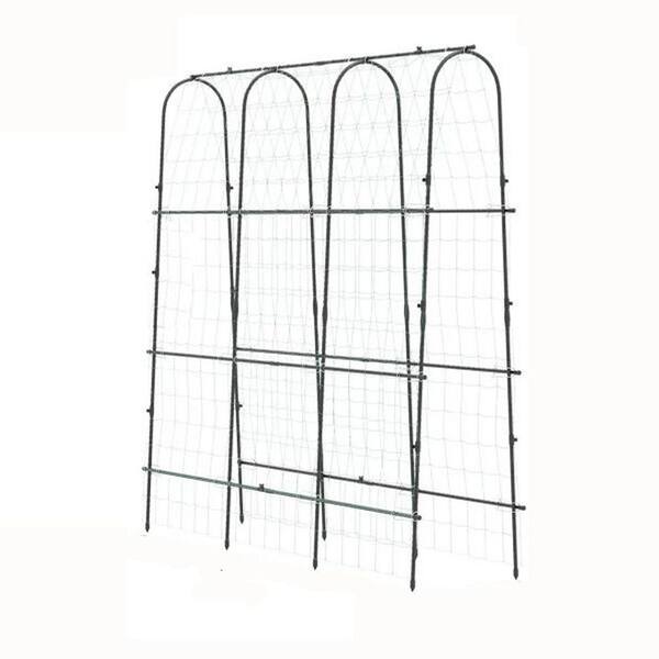 Oyezvary 71 in. x 71 in. U-Shaped Tall Garden Arched Trellis Outdoor in Black