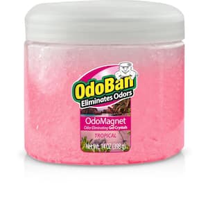 14 oz. OdoMagnet Odor Removing Gel Crystals, Odor Absorber and Air Freshener with Odor Eliminating Gel, Tropical